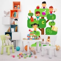 Vinyle et autocollants pour enfants l'arbre de la connaissance