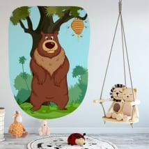 Vinyle décoratif pour enfants ours et abeilles