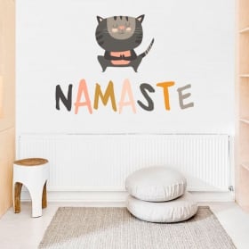 Vinyle décoratif phrases en anglais keep calm yoga