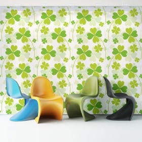 Murales de vinyle murs de fleurs et objets