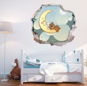 Vinyle pour enfants 3D doux ours en peluche
