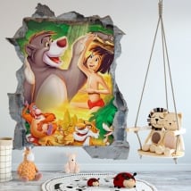 Vinyle les murs le livre de la jungle trou 3d