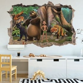 Vinyle d&eacute;coratif zoo pour enfants 3d
