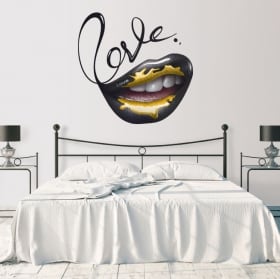 Vinyle d&eacute;coratif les murs bouche wow
