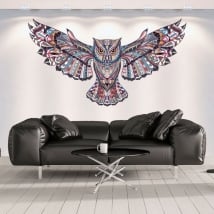 Vinyle décoratif les murs hibou tribal