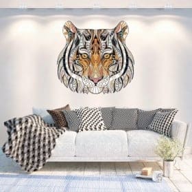 Vinyle les murs tigre tribal