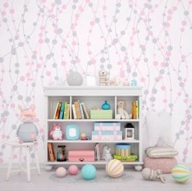 Photomuraux vinyles les murs mod&egrave;le cercles et lignes