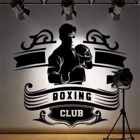 Vinyle et autocollants club de boxe silhouette de femme