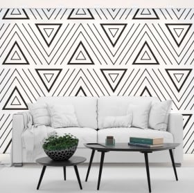 Murale vinyle avec des triangles