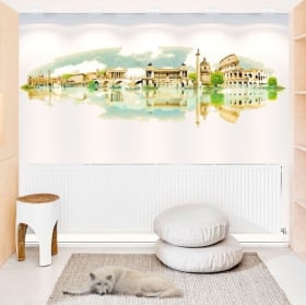 Vinyle décoratif illustration aquarelle roma