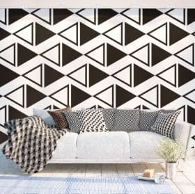 Peintures murales triangles et lignes