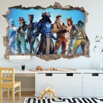 Des autocollants et vinyles jeux vidéo fortnite 3d