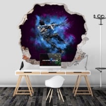 Stickers muraux counter strike cs go 3d