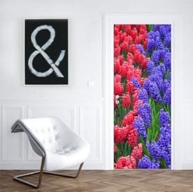 Vinyle pour portes fleurs jacinthes