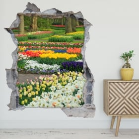 Vinyle décoratif pleine lune dans la forêt 3d