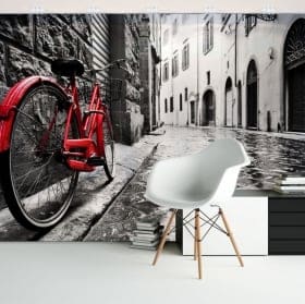 Murales de vinyle pins dans la neige