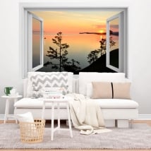 Vinyle aube russie sibérie lac baikal 3d