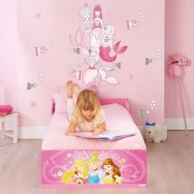 Autocollants pour enfants sirènes avec poisson et étoile de mer