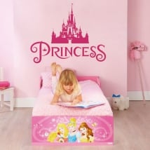 Vinyle et des autocollants princesse château de disney