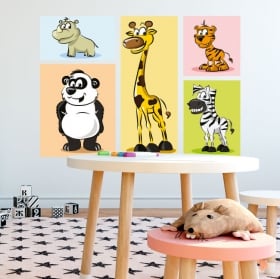 Autocollants en vinyle animaux pour enfants