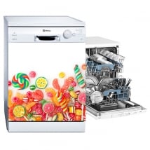 Vinyle décoratif lave vaisselle bonbons