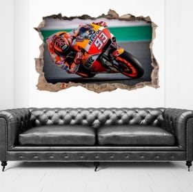 Autocollants 3d motogp marc márquez honda