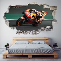 Autocollants 3d motogp jorge lorenzo honda