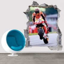Vinyle et autocollants 3d motogp marc márquez honda