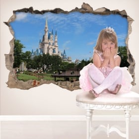 Vinyle 3d ch&acirc;teau walt disney world