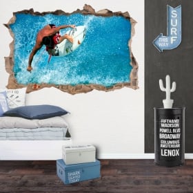 Vinyle d&eacute;coratif murs kitesurf 3d