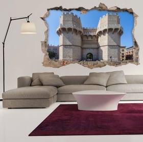 Vinyle 3d tours de serranos ville de valence