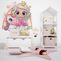 Vinyle enfants ou jeunes princesse et licorne