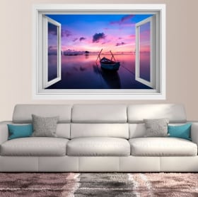 Vinyle 3d fenêtre sunrise island phu quoc vietnam