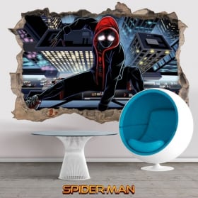 Stickers muraux 3d spider-man loin de chez vous
