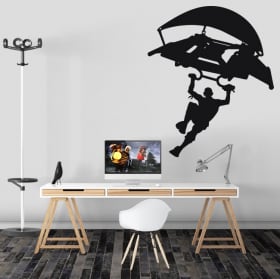 Vinyle et autocollants jeu vid&eacute;o fortnite deltaplane ou planeur