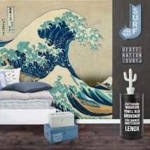 Murales de vinyle tsunami ou la grande vague