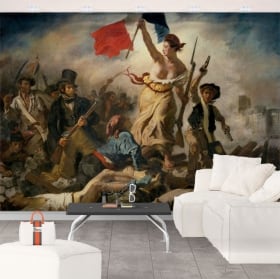 Murales eug&egrave;ne delacroix la libert&eacute; guidant le peuple