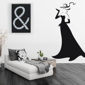 Vinyle décoratif silhouette de femme glamour