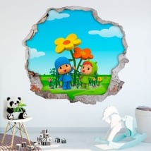 Vinyle et stickers enfants 3d pocoyo