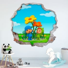 Vinyle d&eacute;coratif pour enfants ours en peluche r&ecirc;ves 3d