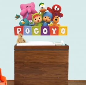 Autocollants décoratifs pour enfants ou bébés pocoyo
