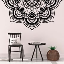 Vinyle et autocollants la moitié des mandalas yoga lotus