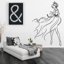 Vinyle décoratif et des autocollants silhouette de femme