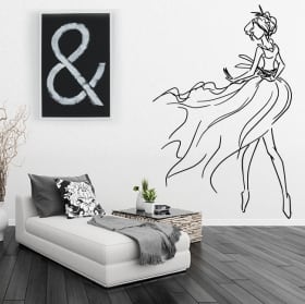 Vinyle décoratif silhouette de femme glamour