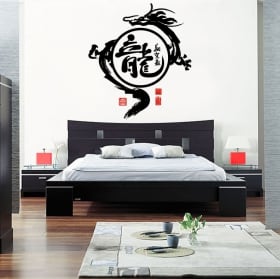 Panneaux luminescents divisant fluowall Oriental Geisha