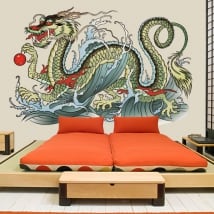 Vinyle et autocollants dragon oriental