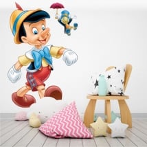 Vinyle pour enfants o bébé pinocho et jiminy le cricket