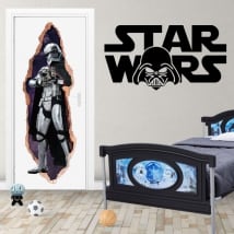 Vinyle pour portes 3d star wars capitaine phasma