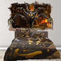 Vinyle décoratif 3d marvel super-héros yellowjacket