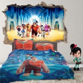 Vinyle d&eacute;coratif 3d disney wifi ralph